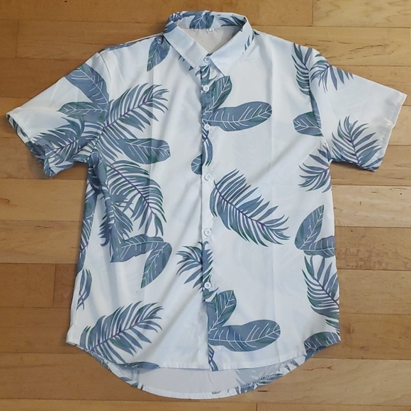 Vintage HAWAIIAN FLORAL SHIRT SLIM FIT SIZE S - Picture 1 of 8